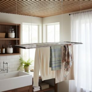 Varal De Teto 1,20x0,56 Em Alumínio